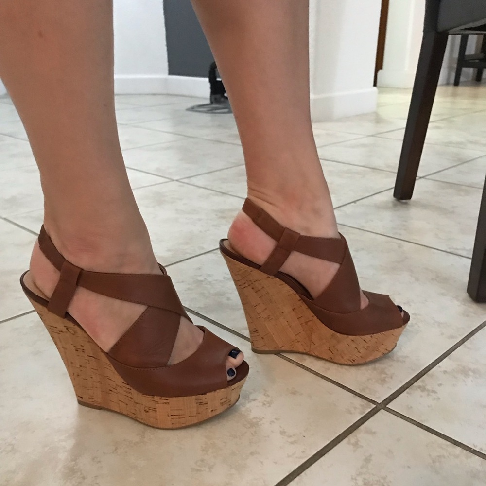 NWOB Steve Madden cork wedge.